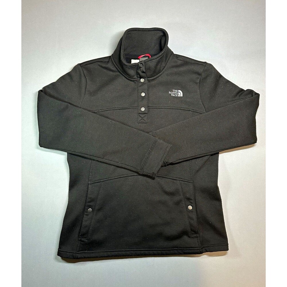 The North Face Explore Fund Women's Black Snap Pullover Jacket M Pockets